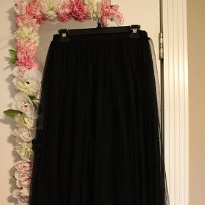 Black tulle skirt